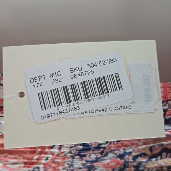 Nurture By Westbound Floral Boho Ruffled Tiered Dress, NWT, Large - Picture 13 of 13